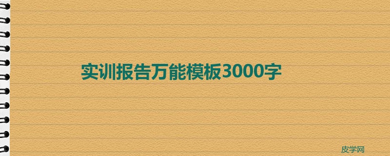 实训报告万能模板3000字