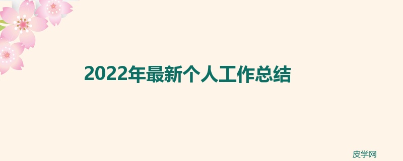 2022年最新个人工作总结