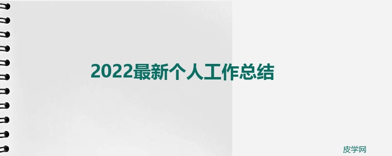 2022最新个人工作总结