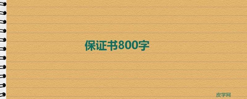 保证书800字