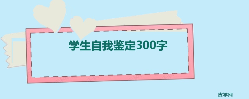 学生自我鉴定300字