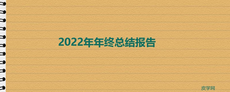 2022年年终总结报告