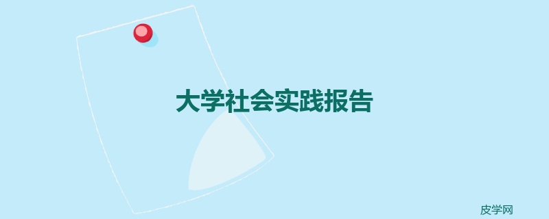 大学社会实践报告