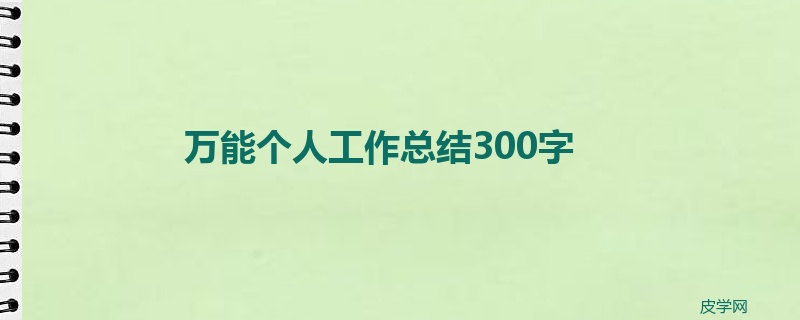 万能个人工作总结300字