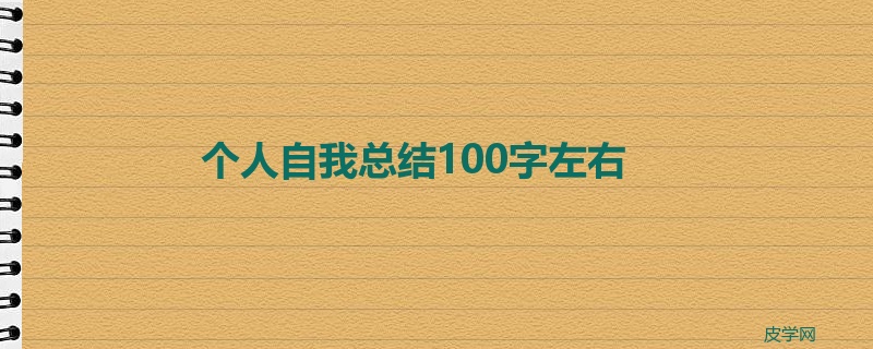 个人自我总结100字左右