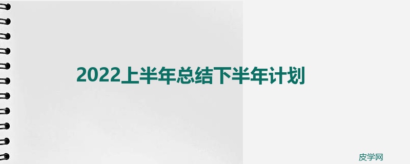 2022上半年总结下半年计划
