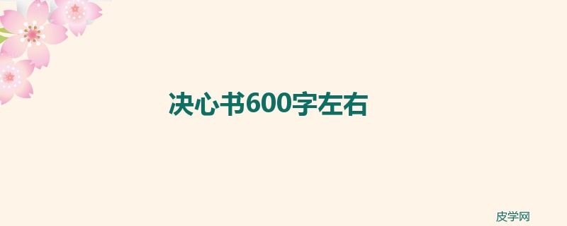 决心书600字左右