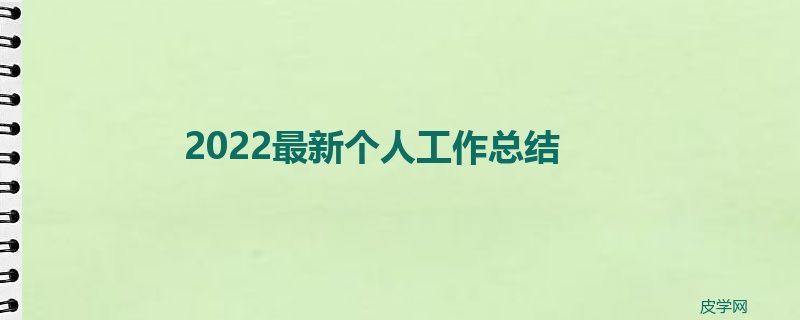 2022最新个人工作总结