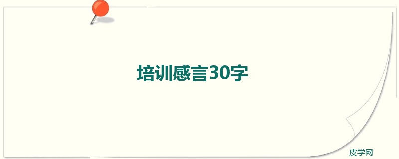 培训感言30字