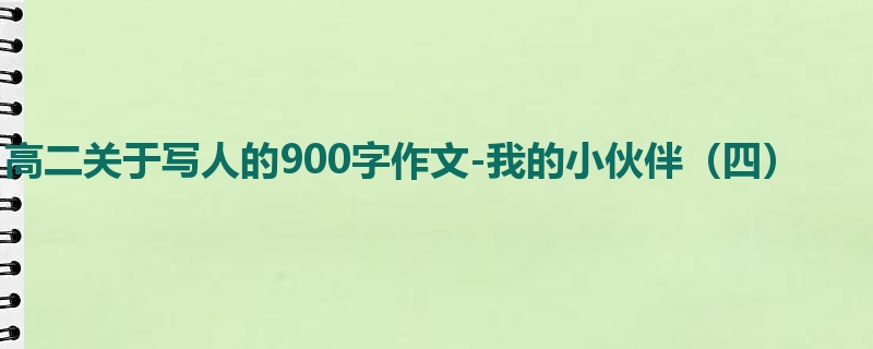 高二关于写人的900字作文-我的小伙伴(四)