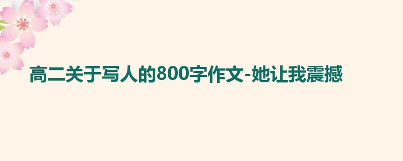 高二关于写人的800字作文-她让我震撼