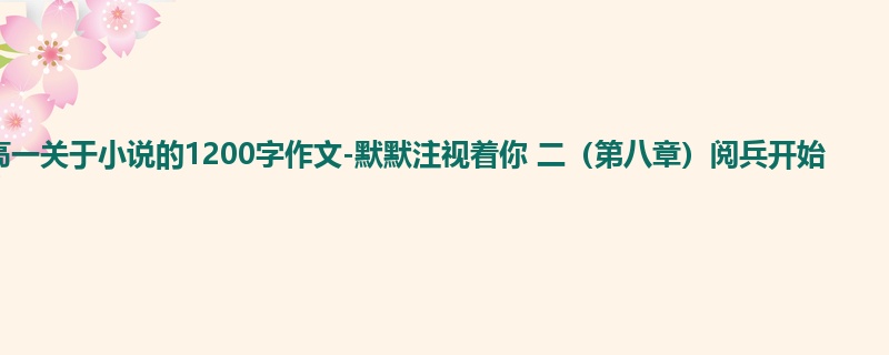 高一关于小说的1200字作文-默默注视着你 二（第八章）阅兵开始