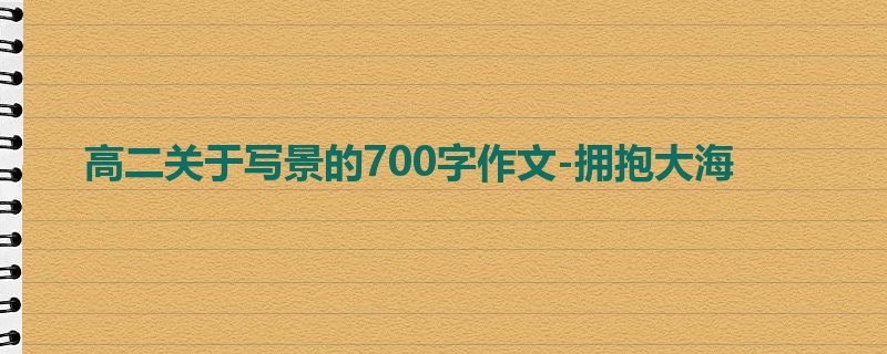高二关于写景的700字作文-拥抱大海