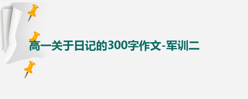 高一关于日记的300字作文-军训二