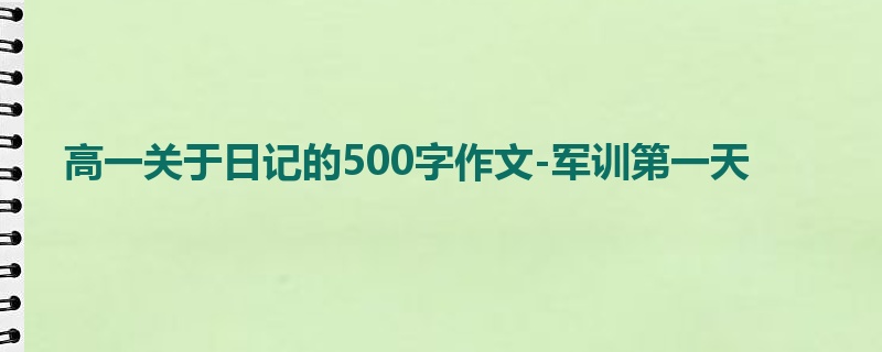 高一关于日记的500字作文-军训第一天