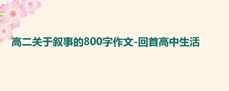 高二关于叙事的800字作文-回首高中生活