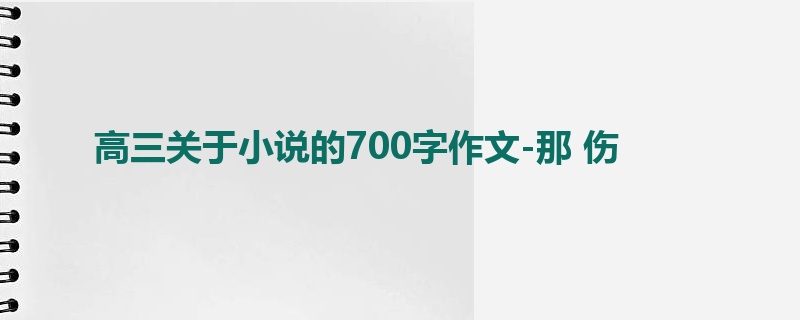高三关于小说的700字作文-那 伤