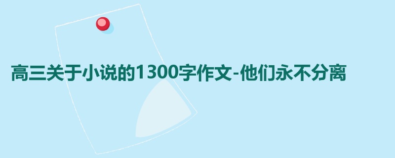 高三关于小说的1300字作文-他们永不分离