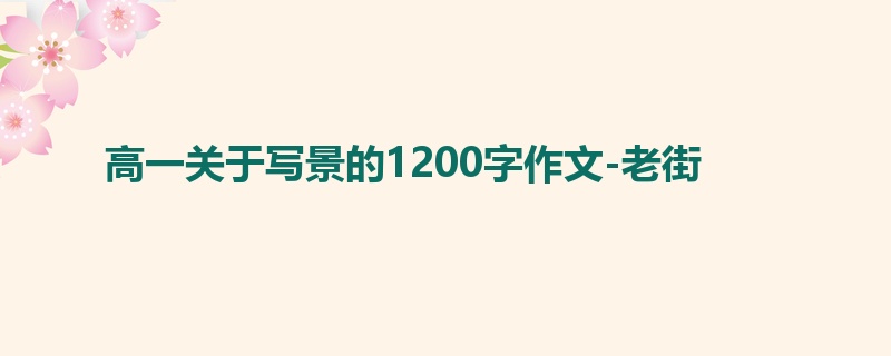 高一关于写景的1200字作文-老街