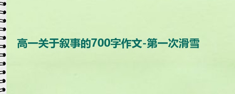 高一关于叙事的700字作文-第一次滑雪