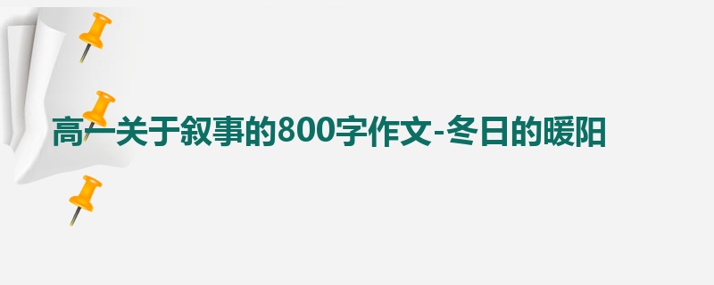 高一关于叙事的800字作文-冬日的暖阳