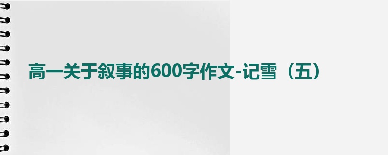 高一关于叙事的600字作文-记雪(五)
