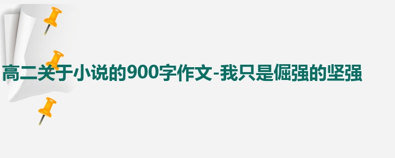 高二关于小说的900字作文-我只是倔强的坚强