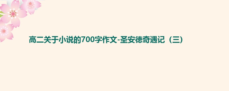 高二关于小说的700字作文-圣安徳奇遇记(三)