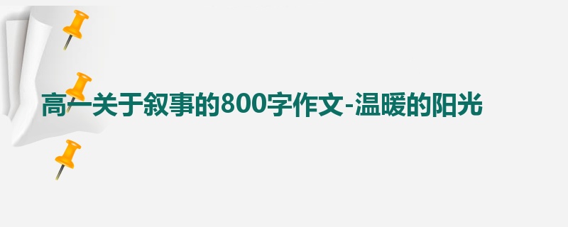 高一关于叙事的800字作文-温暖的阳光