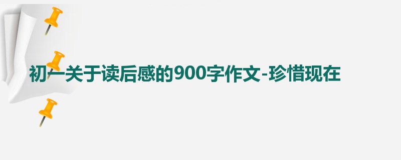 初一关于读后感的900字作文-珍惜现在