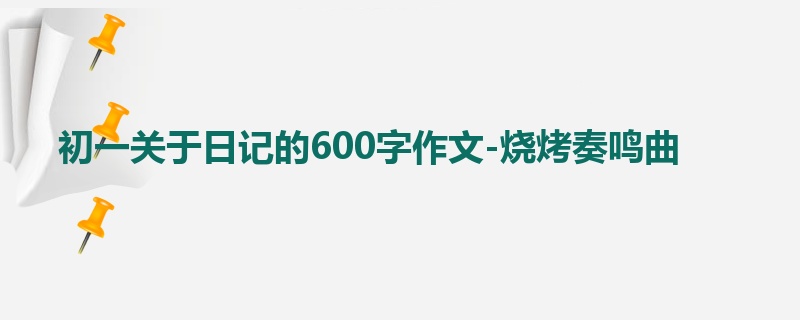初一关于日记的600字作文-烧烤奏鸣曲