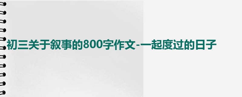 初三关于叙事的800字作文-一起度过的日子