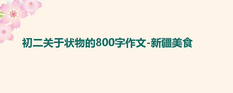 初二关于状物的800字作文-新疆美食