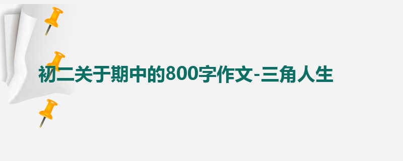 初二关于期中的800字作文-三角人生