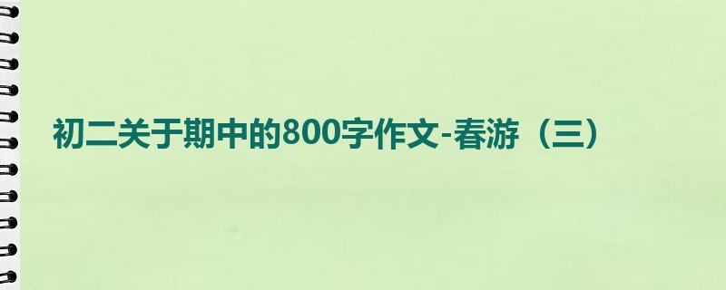 初二关于期中的800字作文-春游(三)