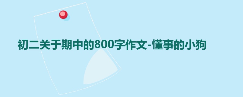 初二关于期中的800字作文-懂事的小狗