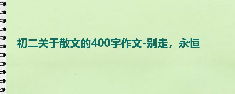 初二关于散文的400字作文-别走,永恒
