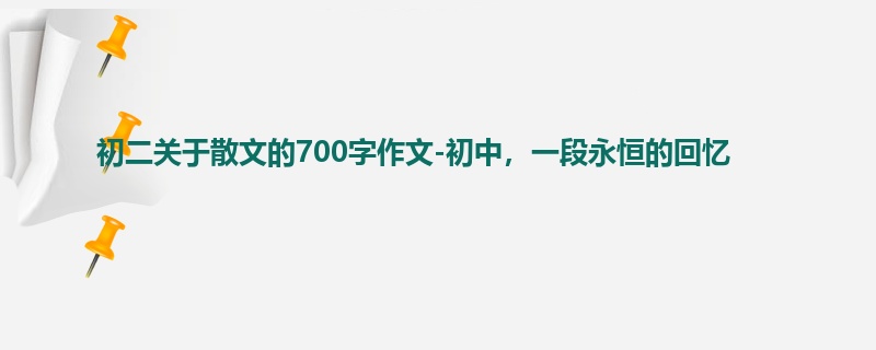 初二关于散文的700字作文-初中,一段永恒的回忆