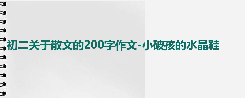 初二关于散文的200字作文-小破孩的水晶鞋