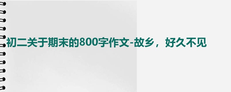 初二关于期末的800字作文-故乡,好久不见