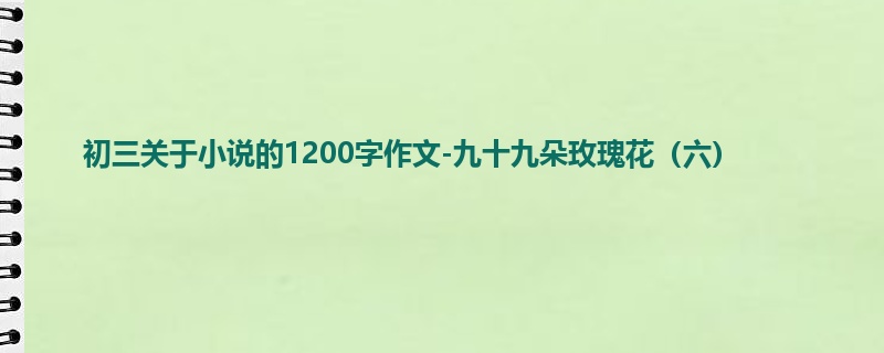 初三关于小说的1200字作文-九十九朵玫瑰花(六)