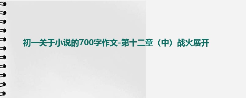 初一关于小说的700字作文-第十二章(中)战火展开