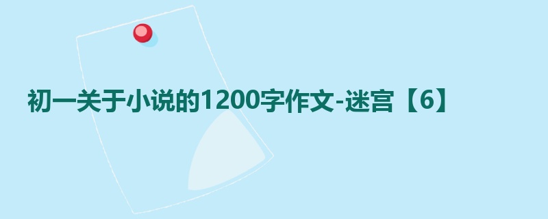 初一关于小说的1200字作文-迷宫【6】