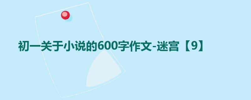 初一关于小说的600字作文-迷宫【9】