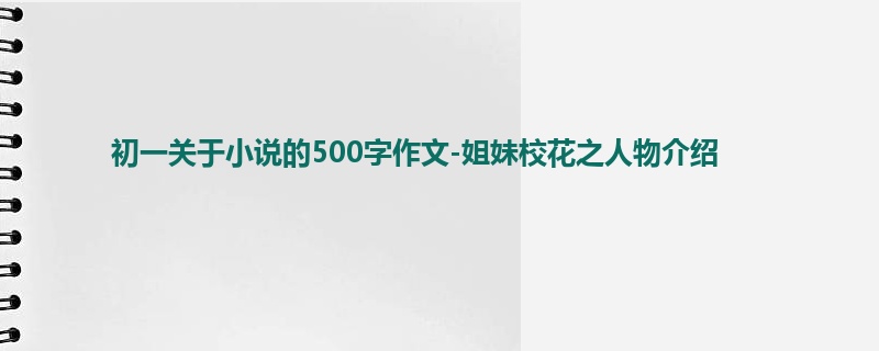 初一关于小说的500字作文-姐妹校花之人物介绍
