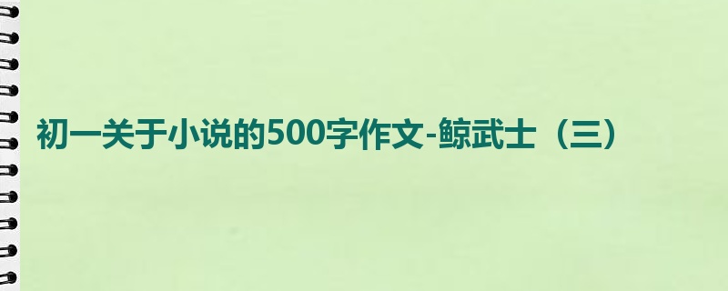 初一关于小说的500字作文-鲸武士(三)