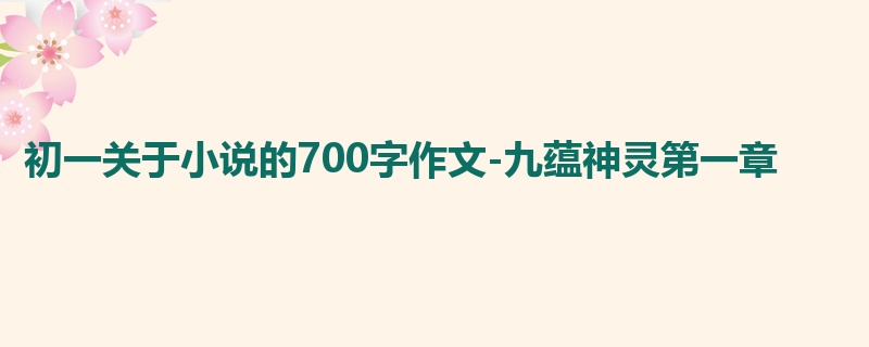 初一关于小说的700字作文-九蕴神灵第一章