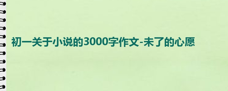初一关于小说的3000字作文-未了的心愿