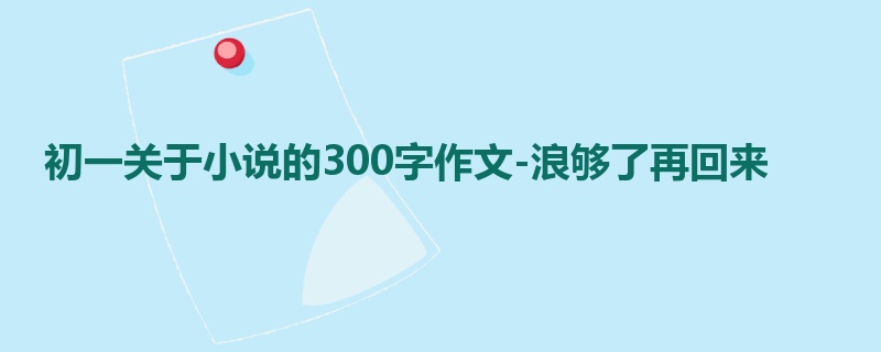 初一关于小说的300字作文-浪够了再回来
