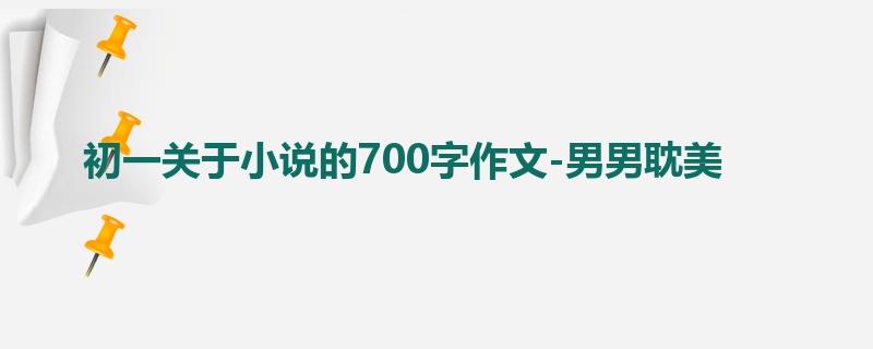 初一关于小说的700字作文-男男耽美